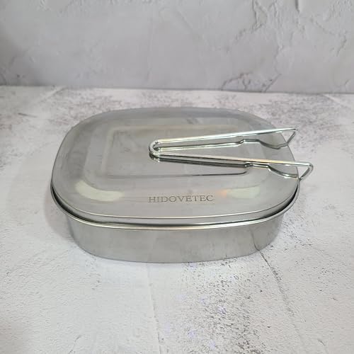 HIDOVETEC Bento boxes, Stylish and Durable Stainless Steel Bento Box - Perfect for Eco-Friendly Meal Prep and On-The-Go