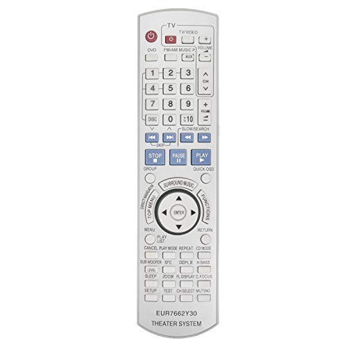 AIDITIYMI EUR7662Y30 Remote Control Replacement for Panasonic SC-HT740 SC-HT940 SC-HT743 SC-HT744 SA-HT740 SA-HT743 SA-HT940 SA-HT744 SA-HT740PC SA-HT740PX SA-HT743P SA-HT743PC SA-HT940PC