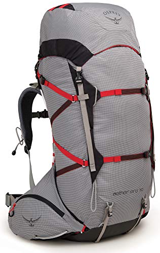 Osprey Aether Pro 70L Men's Backpacking Backpack, Kepler Grey, Large