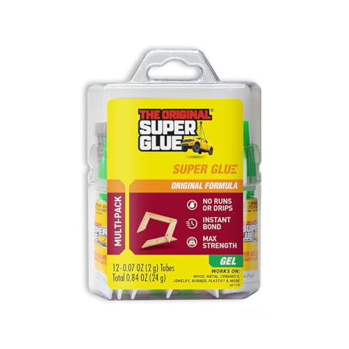 Super Glue Gel - 2 Gram Tubes - 12 Count (Pack of 1)