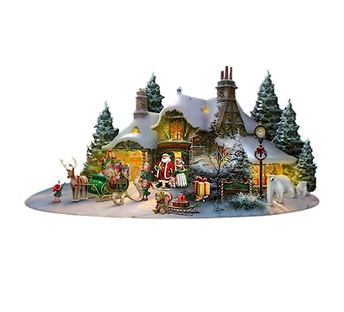 The Bradford Exchange Hawthorne Village Division Santa's Night Before Christmas Sculpture Christmas Decoration by T-Kinkade 11-inches