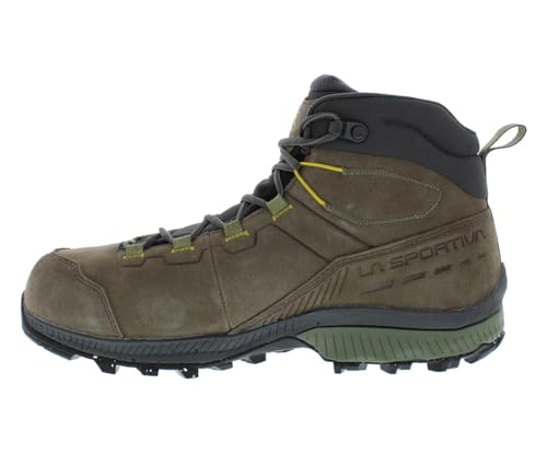 La Sportiva Mens TX Hike Mid Leather GTX Hiking Shoe, Taupe/Moss, 13