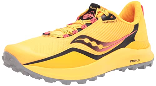 Saucony mens Peregrine 12 Trail Running Shoe, Vizigld/Vizired, 10.5 US