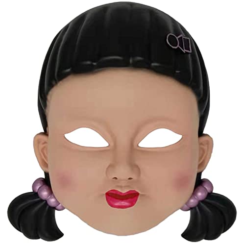 Adults Squid Game Red Light Green Light Doll Fancy Dress Face Masks Masquerade Halloween Party