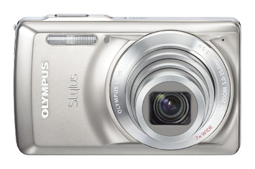 OM SYSTEM OLYMPUS Stylus 7030 14 MP Digital Camera with 7x Wide Angle Dual Image Stabilized Zoom and 2.7-Inch LCD (Titanium) (Old Model)