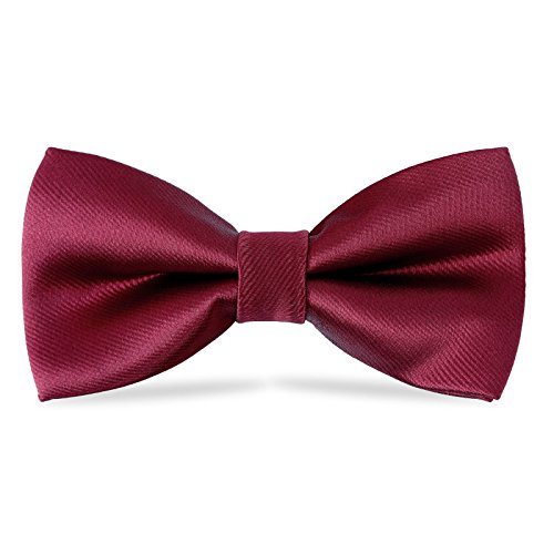 WELROG kids Boys Silk Bow Ties - Baby Pre Tied Solid Color Adjustable Bowtie length 10 x 5 cm