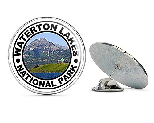 NYC Jewelers Round Waterton National Park (Travel rv Hike Alberta Canada) Metal 0.75' Lapel Hat Pin Tie Tack Pinback
