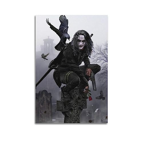 Mivasijo Brandon Lee And Crow Poster Wall Art Picture Print Painting for Home Bedroom Decor Poster for Wall Decorative 12x18inch(30x45cm)