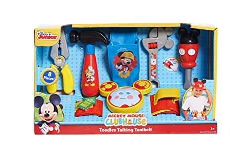 Disney Mickey Toodles Talk'n Toolbelt and Kids Play Tool Accessories for Dress Up and Pretend Play, Kids Toys for Ages 3 Up by Just Play