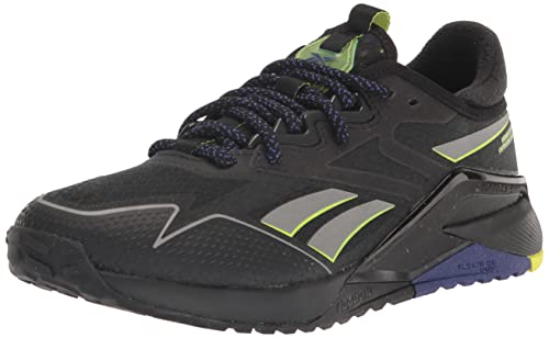 Reebok Unisex Nano X2 Tr Adventure Cross Trainer, Black/Bold Purple/Acid Yellow, 10.5 US Men
