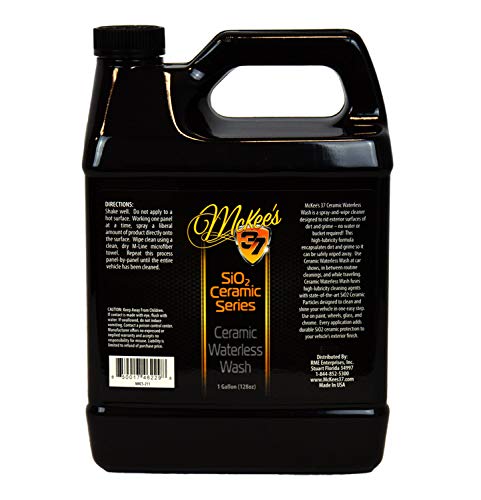 McKee's 37 Ceramic Waterless Wash (SiO2 Enhanced Quick Shine Top Coat), 128 fl. oz.
