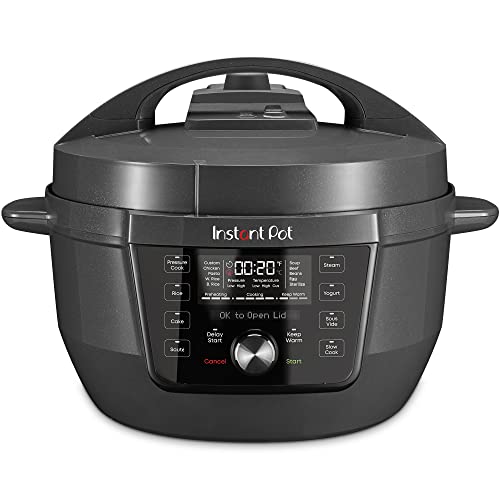 Instant Pot RIO Wide Plus, 7.5 Quarts 35% Larger Cooking Surface, WhisperQuiet Steam Release, 9-in-1 Electric Multi-Cooker, Pressure Slow Cooker, Rice Cooker, Steamer, Sauté, Cake & Warmer