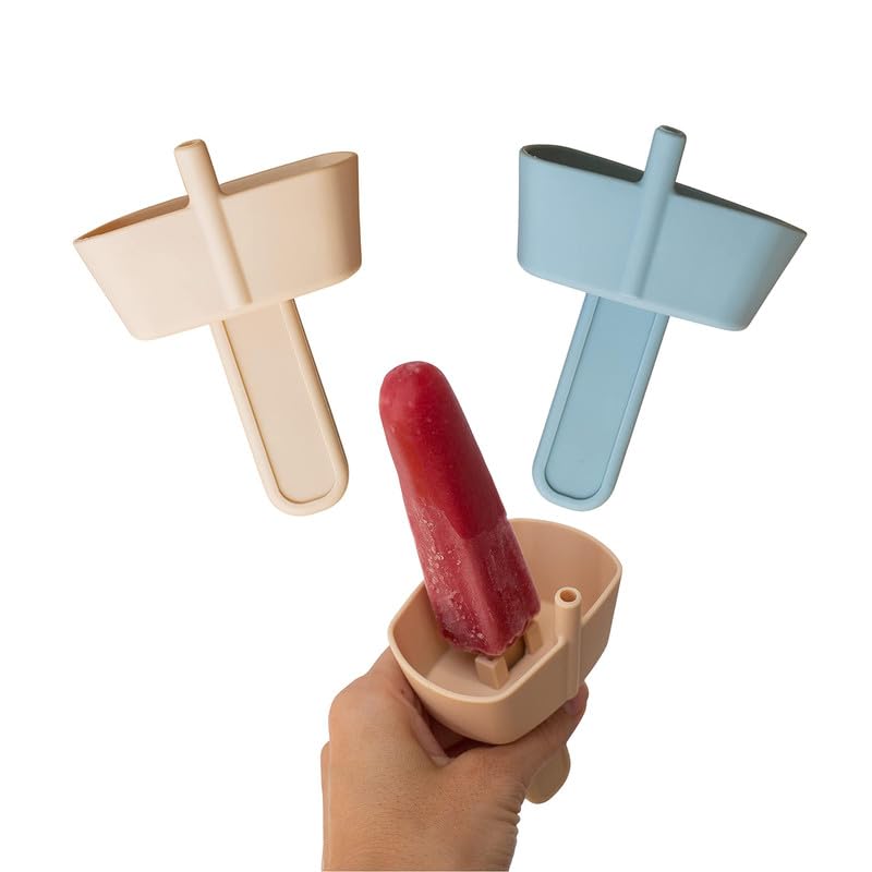 Mango Co. Silicone Popsicle Holder With Straw Drip Free 2 PACK
