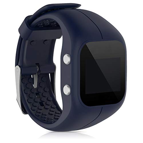 kwmobile Strap Compatible with Polar A300 Strap - Replacement Silicone Watch Band - Dark Blue