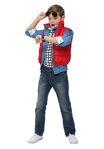 Marty McFly Puffer Vest Costume Back to the Future Child Marty McFly Costume Large
