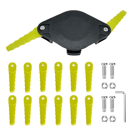 Zzunkn ACFHRL2 Polycarbonate Blades Trimmer Head Compatible with Ryobi 18V, 24V, and 40V RY40210, RY40210A Trimmers with 12 Quickload Blades