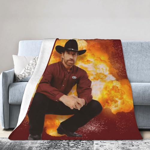 Chuck Actor Norris Blanket Ultra Soft Throw Blanket Flannel Fleece All Season Light Weight Blankets for Sofa Couch Living Room/Bedroom Warm Blanket 50'x40'