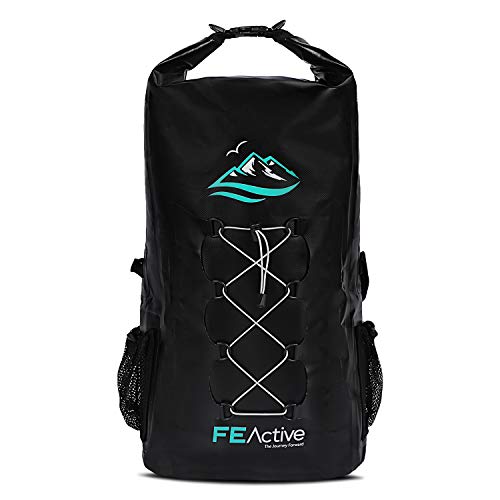FE Active Dry Bag Waterproof Backpack - 30L Eco Friendly Bag for Men & Women for Fishing, Travel, Hiking, Beach & Survival Gear. Storage for Camera & Camping Accessories | Designed in California, USA