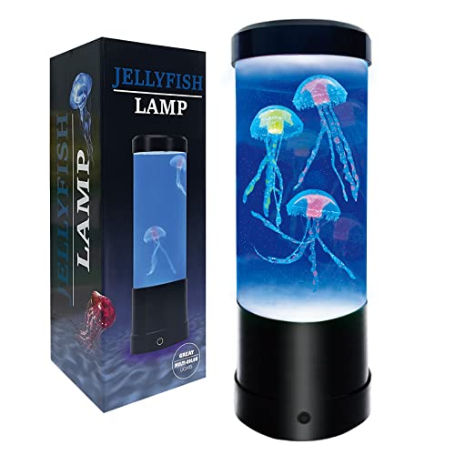 Jellyfish Lamp,7 Color Changing Aquarium Lamps,USB Powered Jellyfish Bubble Night Light,Jellyfish Tank Mood Lamp Decor for Bedroom Living Room Office Desk,Gifts for Kids Girls Teens Adults Boys
