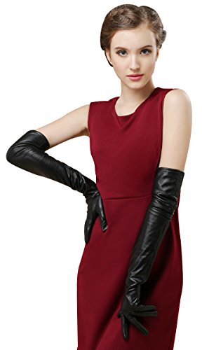 Bellady Womens Winter Opera Long Evening Dress Texting Touchscreen Leather Gloves, Black, One Size