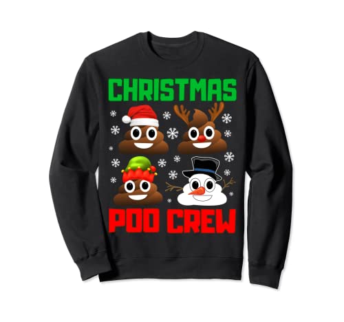Christmas Poop Crew Funny Xmas Pajama Sweatshirt