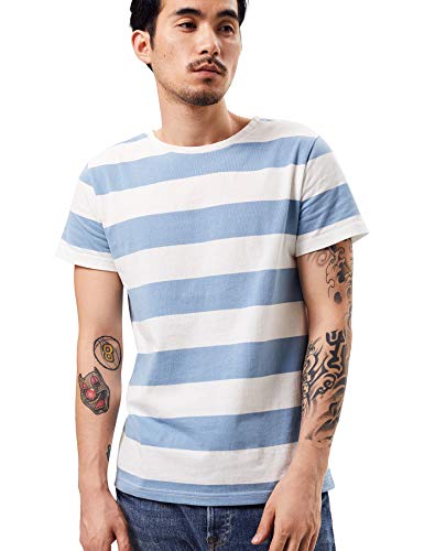 Wide Striped T Shirt for Men Sailor Tee Red White Black Navy Stripes Top Basic