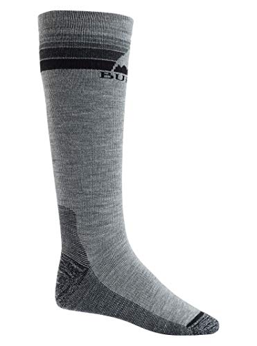 Burton Mens Emblem Midweight Sock, Gray Heather, Medium