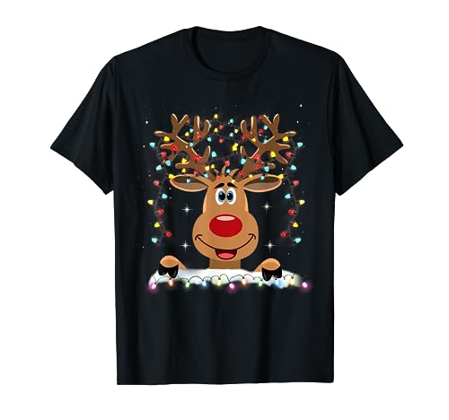 RUDOLPH Red Nose Reindeer T-Shirt | Santa Christmas T-Shirt