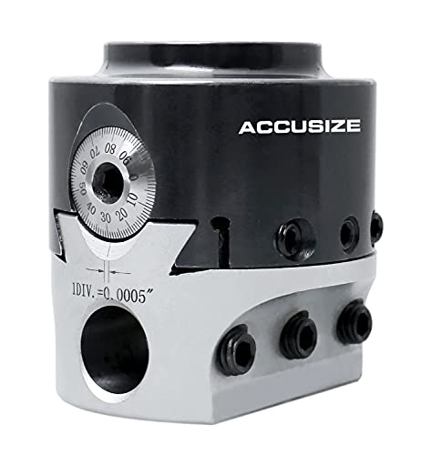 Accusize Industrial Tools 3'' Boring Head, 3/4'' Hole Size, 3/4'' Off Set, 1-1/2-18'' Thread Mount, 0350-0003