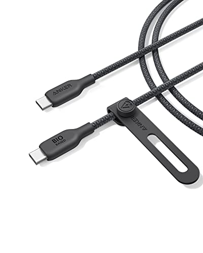 Anker USB C Cable (240W,6ft,2pack), Bio-Braided USB C Charger Cable, Fast Charge for iPhone 15/15 Pro/ 15Plus/15ProMax, MacBook Pro 2020, iPad Air 4, Samsung Galaxy S23+/S23 Ultra