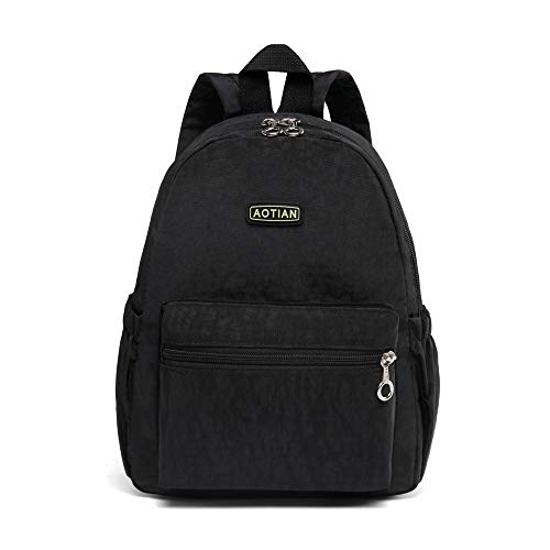 AOTIAN Mini Lightweight Backpack Durable Travel Hiking Women and Girls Daypack, 7 Liters Black