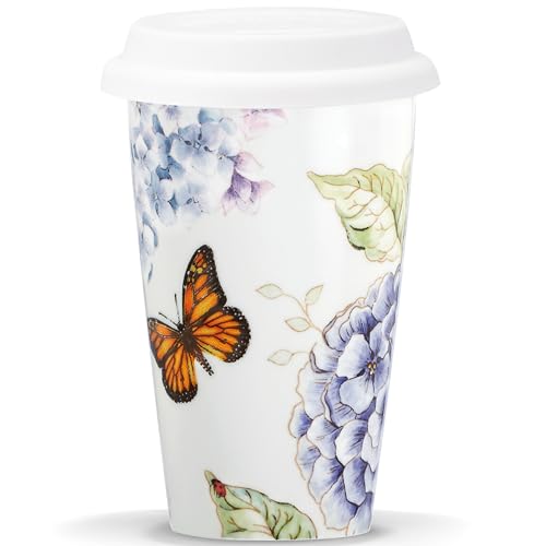 Lenox 846844 Butterfly Meadow Blue Thermal Travel Porcelain Mug