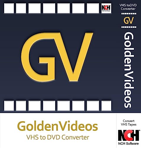 NCH Golden Videos VHS to DVD Converter, Key, 1 Device, Lifetime