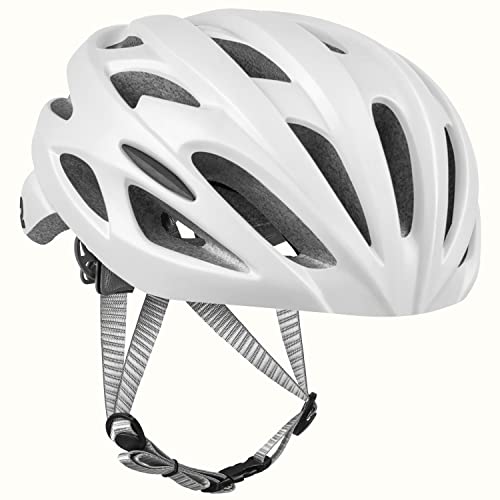 Retrospec Silas Adult Bike Helmet with Light for Men & Women - Lightweight, Comfortable, Matte White
