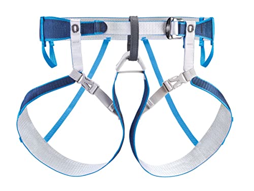 PETZL TOUR Harness - Lightweight Harness for Glacier Travel and Ski Touring - Blue - L/XL