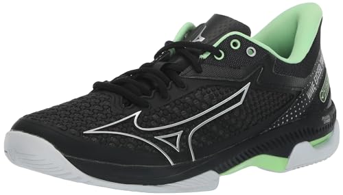 Mizuno Wave Exceed Tour 5 AC Men Tennis Shoe, Black-Silver, 10