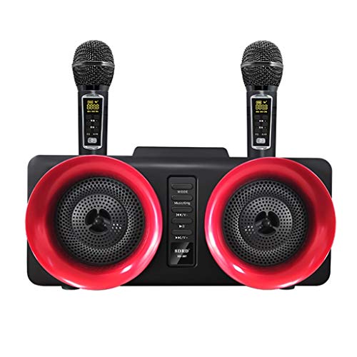 N/A Portable Family System Two Microphones with 30w Stereo Tooth Speaker Condenser Microphone (Color : D)