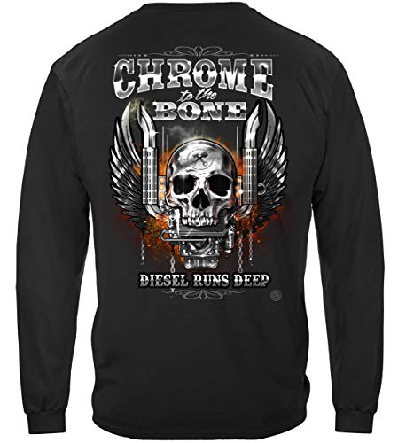 Erazor Bits Funny Trucker T Shirt - Truckin Long Sleeve Shirts -Black 5X-Large