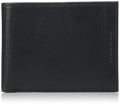 Perry Ellis Men's Portfolio Passcase with Removable Id Wallet RFID, Blk, One Size
