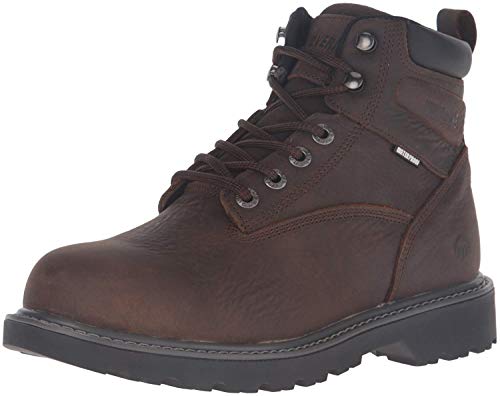 Wolverine Men's Floorhand Waterproof Steeltoe 6' Work Boot, Dark Brown, 10.5M