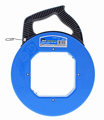 IDEAL Electrical 31-067 Stainless Steel Fish Tape 240 ft. Stainless Steel Fish Tape w/ Formed Hook & Tuff-Grip Pro Case, Non-Oily Finish, Laser Etched Increments
