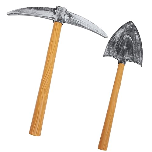 Unomor Dwarf Pickaxe Costume Prop Foam Pickaxe Halloween Pickaxe Photo Prop Gnome Cosplay Pickaxe Faux Pickaxe Model Fake Axe Chopping Tool for Kids Party Favor Supplies