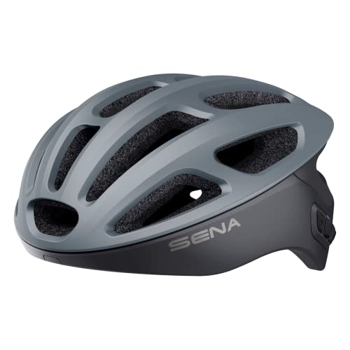 Sena Adult R1 (2022) Smart Cycling Helmet, Matte Gray, Medium US