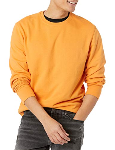 Amazon Essentials Men's Long-Sleeve Lightweight French Terry Crewneck Sweatshirt, Golden Yellow, X-Large