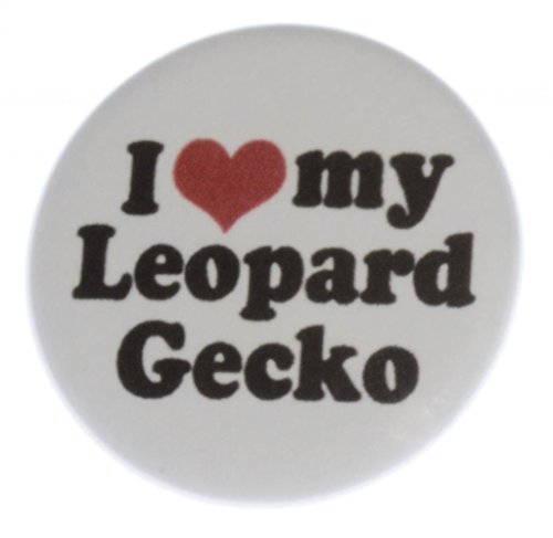 A&T Designs Unisex - I Love my Leopard Gecko 1.25' Pinback Button Pin (heart)