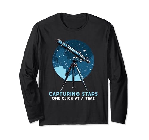 Astrophotography Astronomy Space Camera Star Watching Long Sleeve T-Shirt