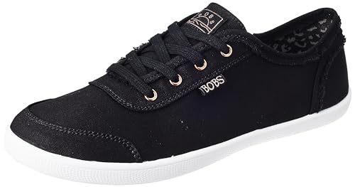 Skechers womens Bobs B Cute Sneaker, Black, 10 US