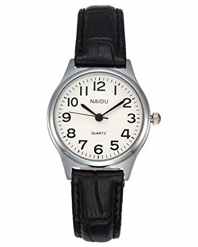 MANIFO Women’s Classical Arabic Numerals Analog Quartz Wrist Watch Black