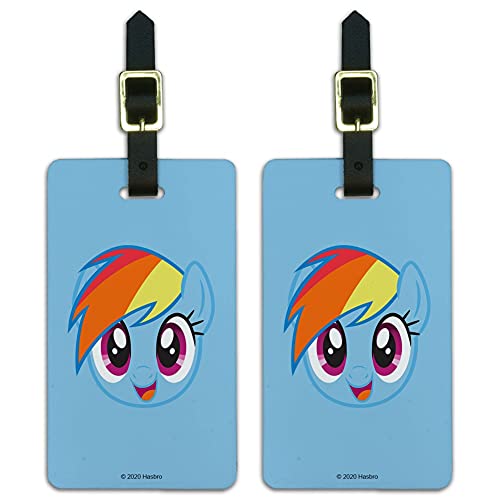 My Little Pony Rainbow Dash Face Luggage ID Tags Carry-On Cards - Set of 2
