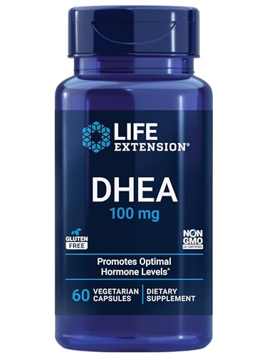 Life Extension DHEA - For Hormone Balance, Immune Support, Sexual Health, Bone & Cardiovascular Health and Anti-Aging and Mood Support Non-GMO, Gluten-Free - 60 Vegetarian Capsules